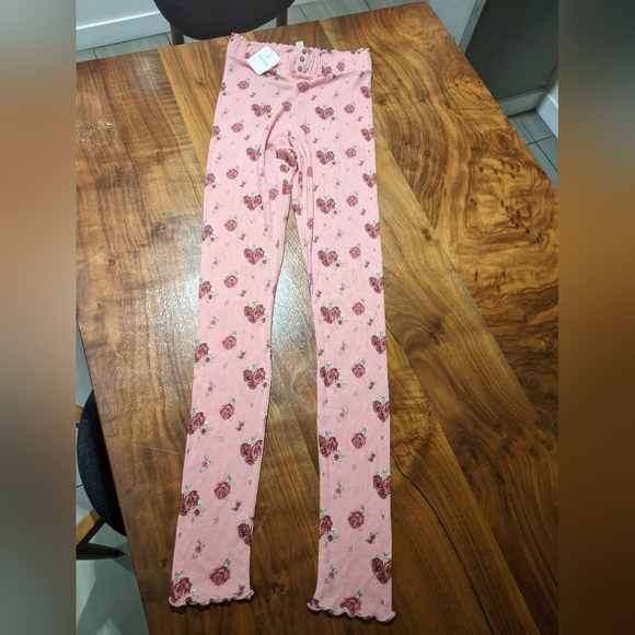 Free People - Blossom Knit Sleep Set Pants & LS Top | XS | Pink & White Floral - Picture 12 of 15